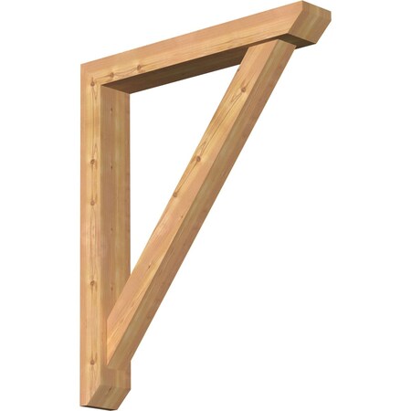 Ekena Millwork Traditional Slat Smooth Bracket w/ Offset Brace, Western Red Cedar, 5 1/2"W x 36"D x 44"H BKT0604X36X44TRA06SWR